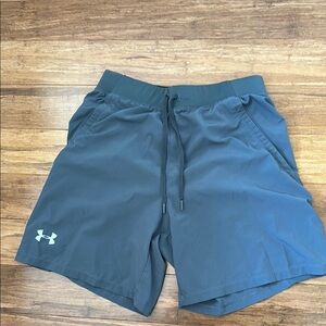 Under Armour Gray Athletic Shorts with Elastic Waistband